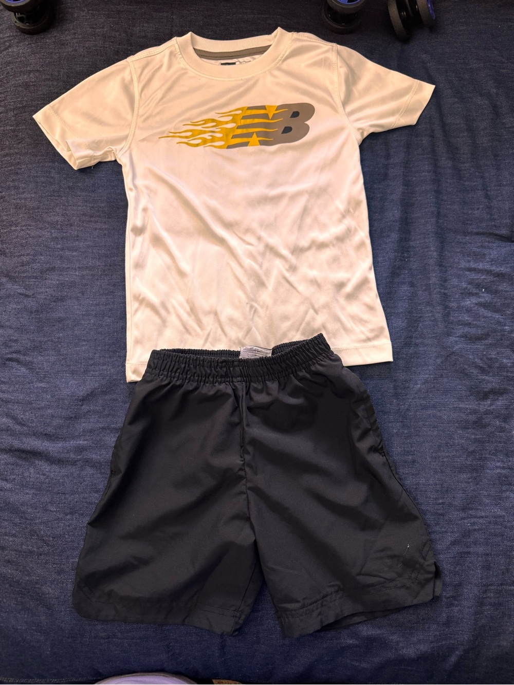 New Balance Boys' Black Athletic Shorts - Kids Set (5/6)